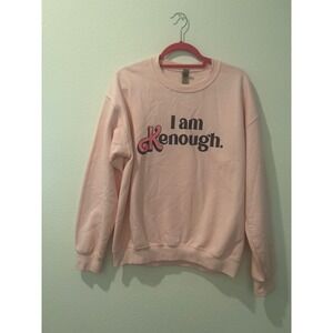 Pink I Am KENough Graphic Sweatshirt Crewneck Pullover Women's Medium